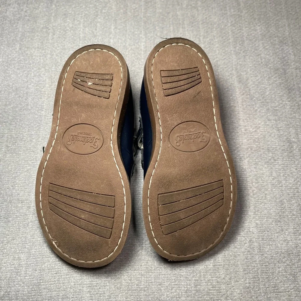 Footmates Navy Blue Leather Mary Jane Shoes Danielle Kids Size 8 Medium‎